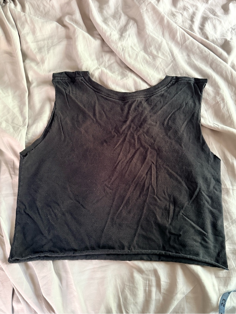 Bauhaus Distressed Crop Top Sz L - Picture 3 of 4
